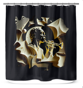 Pitched Peaks Shower Curtain